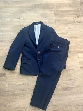 Izod Boys Navy Suit Jacket and Pants Set